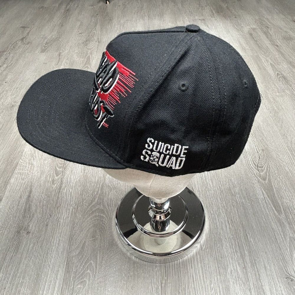 NEW Black Suicide Squad Movie Hat Cap‎ In Squad We Trust DC Comics Flat Brim - Picture 5 of 8